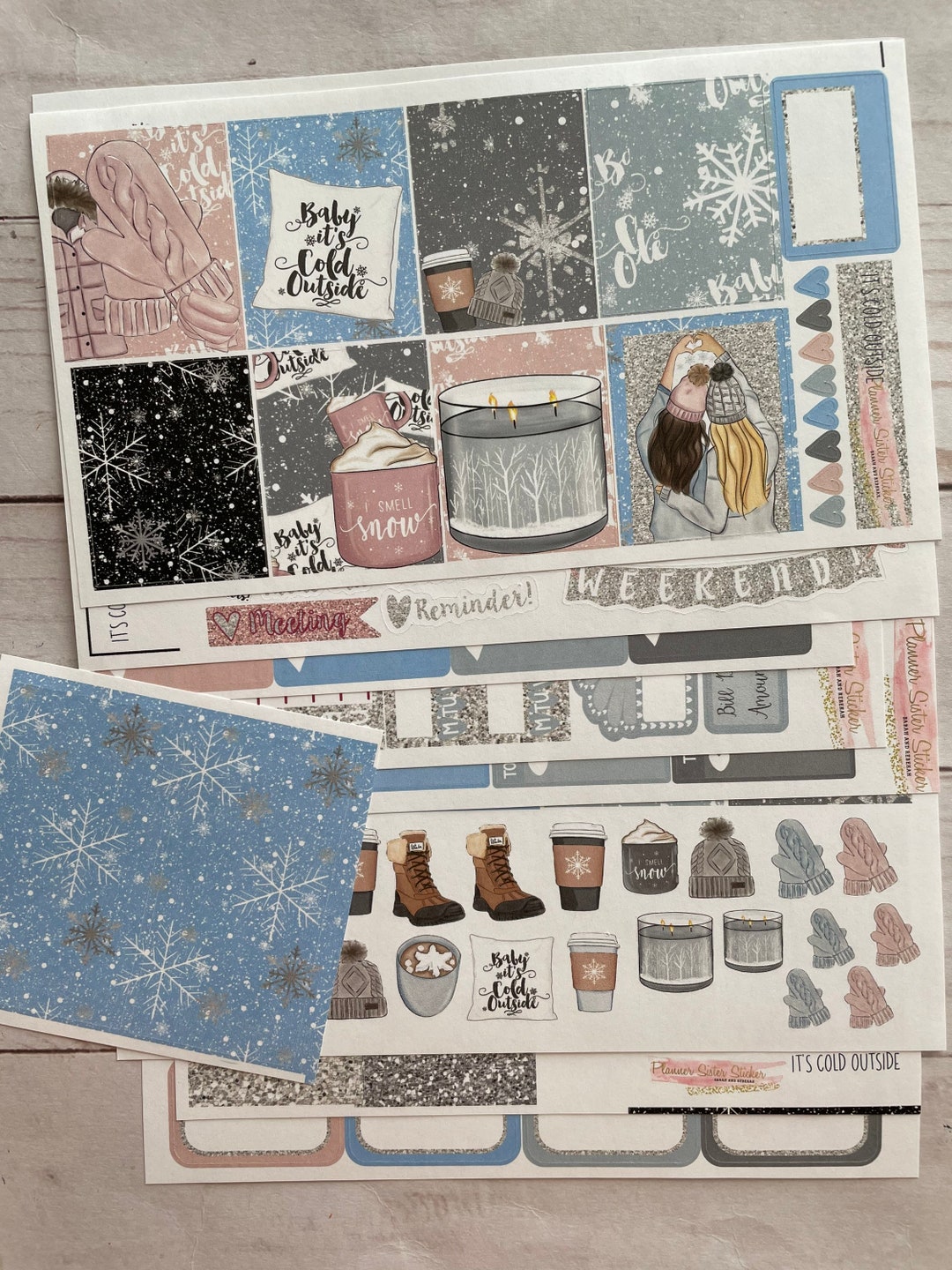 Matte! It’s Cold Outside, Weekly, Inspired, Themed, Planners Stickers ...