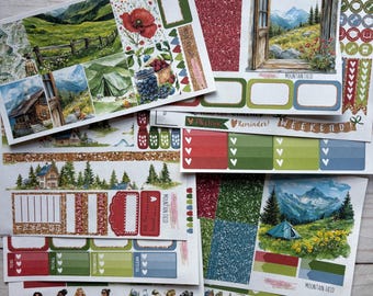 Opaco! , Mountain View, settimanale, ispirato, a tema, set di adesivi per agende, Erin Condren, ECLP, Kikki K, PPP, Happy Planner, Filofax