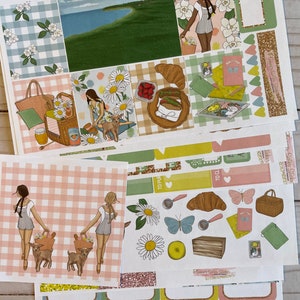 Mat ! Pique-nique estival, hebdomadaire, inspiré, à thème, jeux d'autocollants pour agendas, Erin Condren, ECLP, Kikki K, PPP, MAMBI, Happy Planner, Filofax