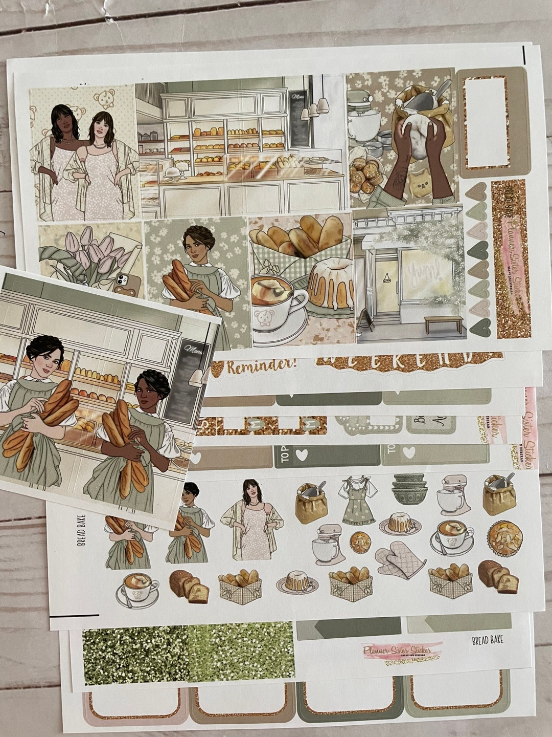 Matte! Bread Bake, Weekly, Inspired, Themed, Planners Stickers Sets ...