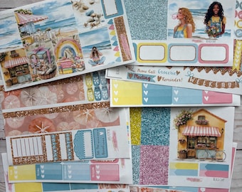 Matte! , beach day, weekly, Inspired, Themed, Planners Stickers Sets, Erin Condren, ECLP, Kikki K, PPP, Happy Planner, Filofax
