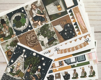 Matte! Mattina, Settimanale, Ispirato, A tema, Set di adesivi per planner, Erin Condren, ECLP, Kikki K, PPP, MAMBI, Happy Planner, Filofax