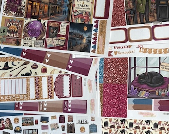 Opaco! , città spettrale, settimanale, ispirato, a tema, set di adesivi per agende, Erin Condren, ECLP, Kikki K, PPP, Happy Planner, Filofax
