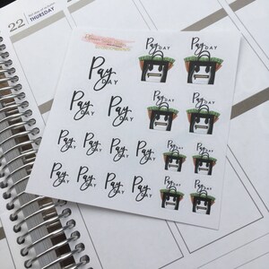 Matt! Funktionelle, Zahltage, thematische Planer Aufkleber Set, Erin Condren, ECLP, Kikki K, PPP, MAMBI, Happy Planner, Filofax, Etc.