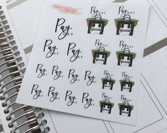 Matte! Functional, Pay Days, Themed Planner Stickers Set, Erin Condren, ECLP, Kikki K, PPP, MAMBI, Happy Planner, Filofax, Etc.