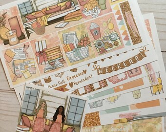 Matte! bright sunshine, Weekly, Inspired, Themed, Planners Stickers Sets, Erin Condren, ECLP, Kikki K, PPP, MAMBI, Happy Planner, Filofax