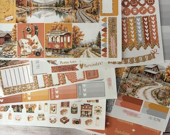 Opaco! , sbirciatine autunnali, settimanale, ispirato, a tema, set di adesivi per agende, Erin Condren, ECLP, Kikki K, PPP, Happy Planner, Filofax