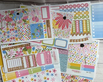 Matte! , Spring flower, weekly, Inspired, Themed, Planners Stickers Sets, Erin Condren, ECLP, Kikki K, PPP, Happy Planner, Filofax