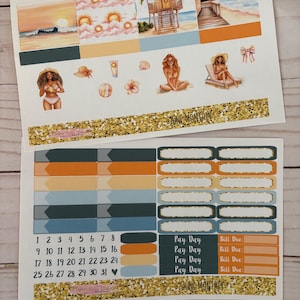 June, Monthly Stickers, Headers, Erin Condren, Kikki K, ECLP, PPP, Mambi, Happy Planner, Filofax, Etc., Planner Sticker Set
