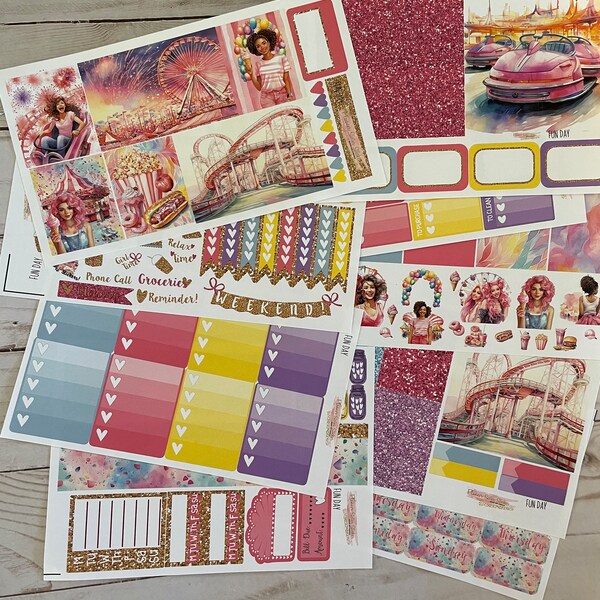 Matte! Fun day, Weekly, Inspired, Themed, Planners Stickers Sets, Erin Condren, ECLP, Kikki K, PPP, Mambi, Happy Planner, Filofax