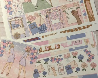 Matte! Birthday party, Weekly, Inspired, Themed, Planners Stickers Sets, Erin Condren, ECLP, Kikki K, PPP, MAMBI, Happy Planner, Filofax