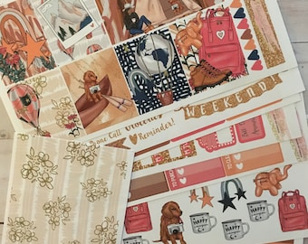 Matte! Camping, Weekly, Inspired, Themed, Planners Stickers Sets, Erin Condren, ECLP, Kikki K, PPP, MAMBI, Happy Planner, Filofax