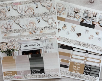 May monthly,  Stickers, Headers, Erin Condren, Kikki K, ECLP, PPP, Mambi, Happy Planner, Filofax, Etc., Planner Sticker Set