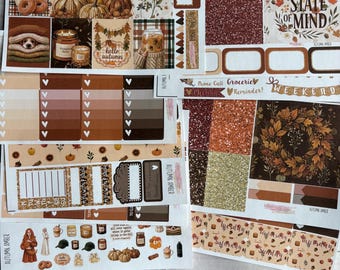 Opaco! , ambra autunnale, settimanale, ispirato, a tema, set di adesivi per agende, Erin Condren, ECLP, Kikki K, PPP, Happy Planner, Filofax