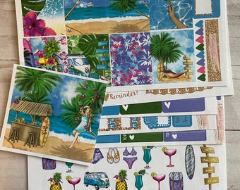 Matte! Summer fun, Weekly, Inspired, Themed, Planners Stickers Sets, Erin Condren, ECLP, Kikki K, PPP, MAMBI, Happy Planner, Filofax