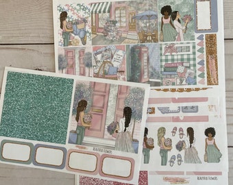 Matte! Beautiful flowers, Weekly, Inspired, Themed, Planners Stickers Sets, Erin Condren, ECLP, Kikki K, PPP, MAMBI, Happy Planner, Filofax