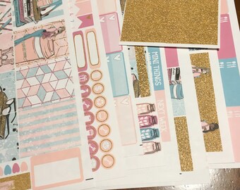 Matte! Works Hard, Settimanale, Ispirato, A tema, Set di adesivi per planner, Erin Condren, ECLP, Kikki K, PPP, MAMBI, Happy Planner, Filofax