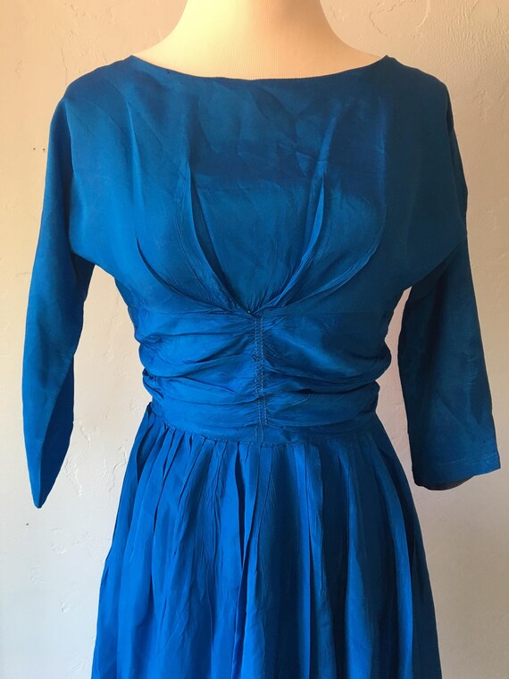 Vintage 1950s Royal Blue Party Dress by Bonny Lee