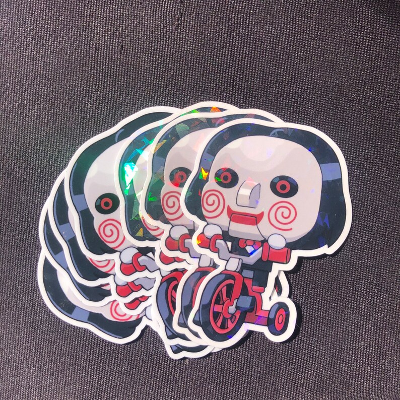 Chibi Sticker Riding Chibi Horror Stickers- Saw - Etsy