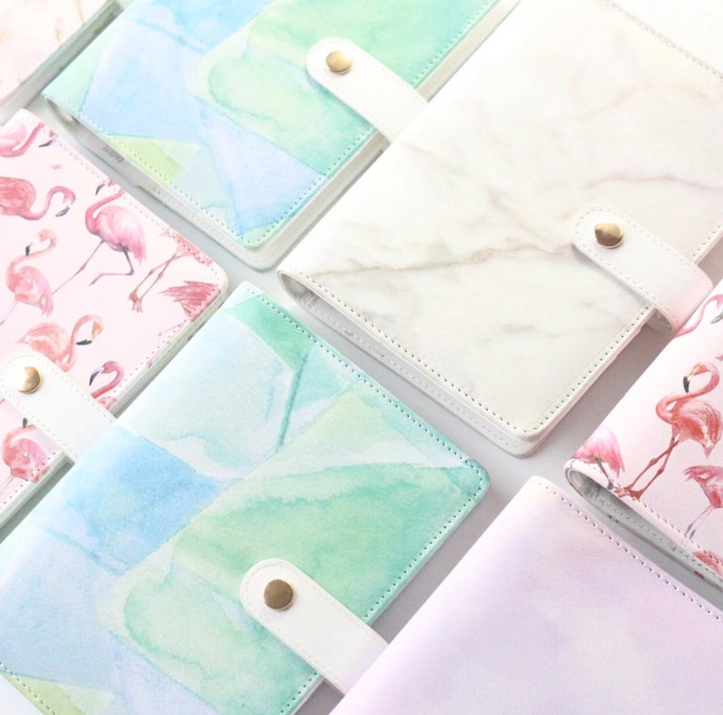 Personal Planner Binder Cute Kawaii Faux Leather Binder Etsy