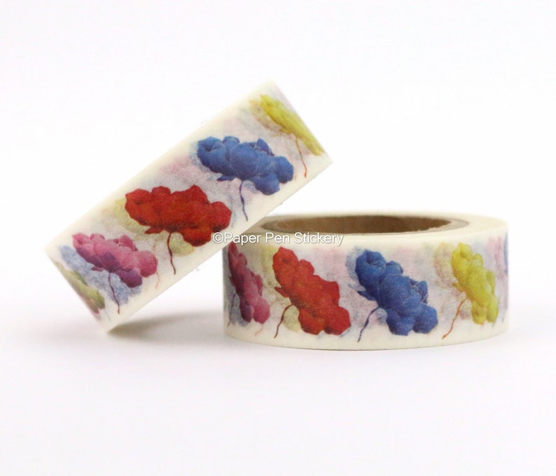 Washi Tape Masking Tape Flower Floral Spring Planner Decoration Scrapbooking Stationery Bullet Journal Supply Decorative Packaging Gift Wrap