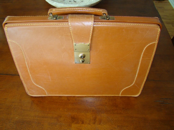 Papworth Cognac Bridle Leather briefcase briefbag… - image 4