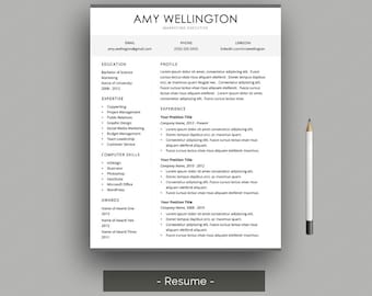resume template cv template for word professional resume