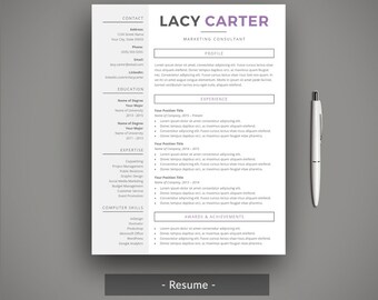 resume design etsy