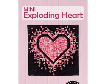 Patrón de colcha Mini Exploding Heart de Slice of Pi Quilts - SPQ339 - 91 x 91 cm