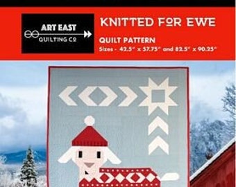 Knitted for Ewe Quilt Pattern by Art East Quilting Co - AEKE1022 - 2 Sizes