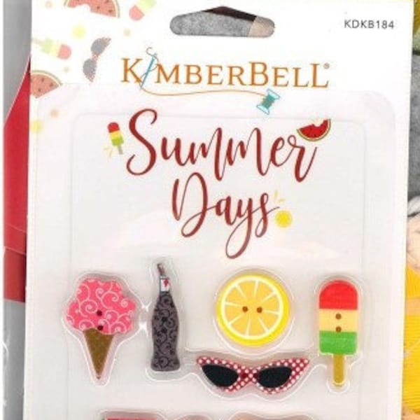 Summer Days Collection Buttons by Kimberbell Designs - KDKB184
