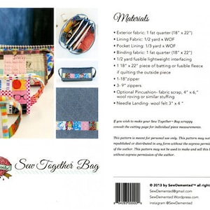 sew demented sew together bolsa pattern pdf