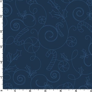 CandyScroll - Cup of Cheer von Kimberbell Designs für Maywood Studio - 10209-N Navy - 1/2 Yard