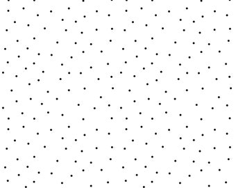 Tiny Dots KimberBell Basics Fabric - Designer Kim Christopherson for Maywood Studios - MAS8210-W White with Black dot - 1/2 yard