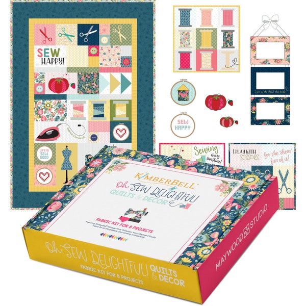 Oh, Sew Delightful! Quilts & Dekostoff Kit Only by Maywood Studio für Kimberbell Design