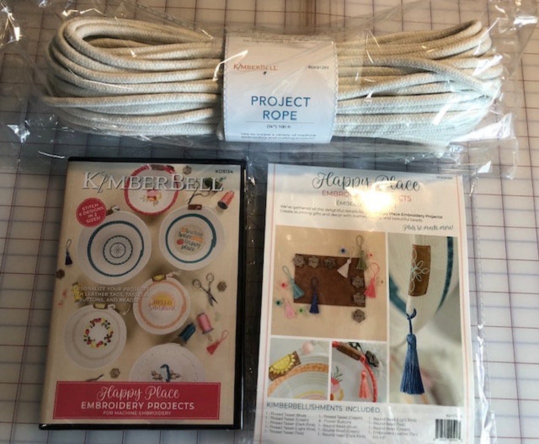 BUNDLE Happy Place Embroidery Rope Projects by Kimberbell Designs ...