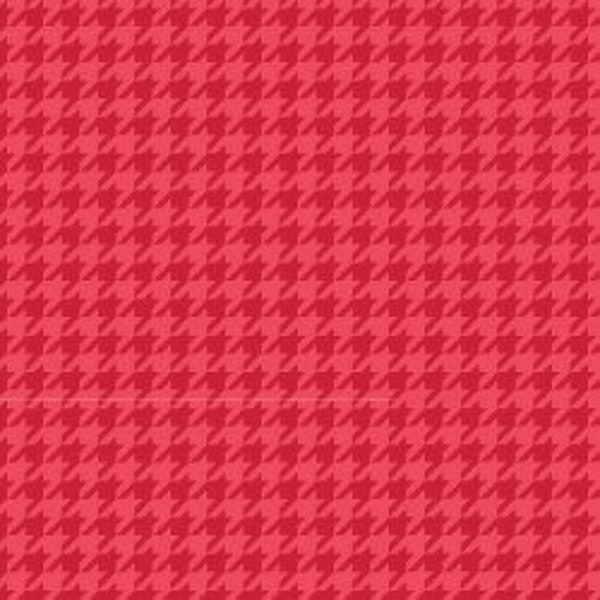 Houndstooth KimberBell Basics Fabric - Designer Kim Christopherson for Maywood Studios - MAS8206-RR Red Tonal - 1/2 yard