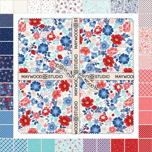 Squares 10&quot; - Star-Spangled Beauty by Kimberbell Designs for Maywood Studio - 42 pieces