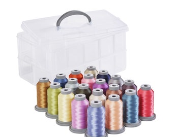 Quilting Through the Seasons Collection by Kimberbell Designs - Glide Thread Kit of 20 spools plus carry case