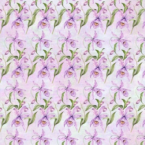 Botanical Orchids from Botanical Collection by Jason Yenter for In The Beginning Fabrics - 5BL-1 - 1/2 yard