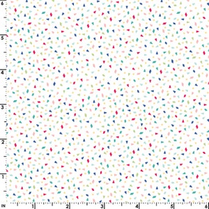Confetti-Multi Brights - Celebration Collection by Maywood Studio for Kimberbell Designs - MAS9200-Z White - 1/2 Yard