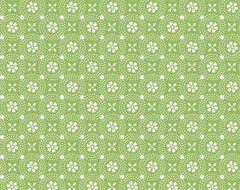Círculos punteados - Sippin' On Sunshine de Maywood Studio para Kimberbell Designs - MAS8241-GW Verde - se vende por medio metro