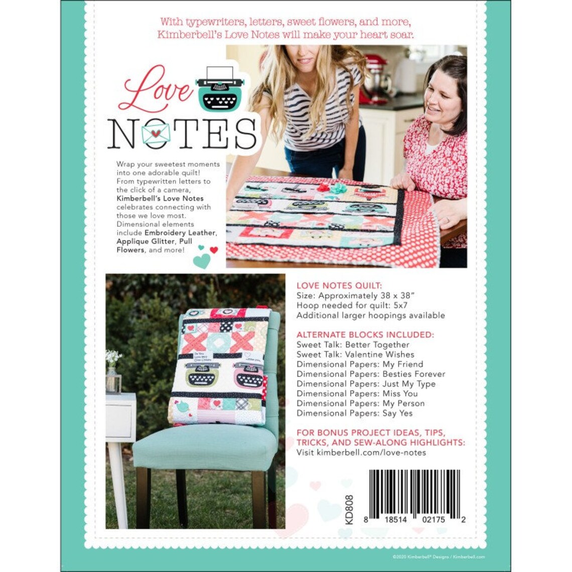 Love Notes Mystery Quilt Pattern by Kimberbell Designs Etsy