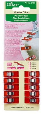 Pack of 25 Wonder Clips Wonderclips Sewing Clips Fabric Clips Red