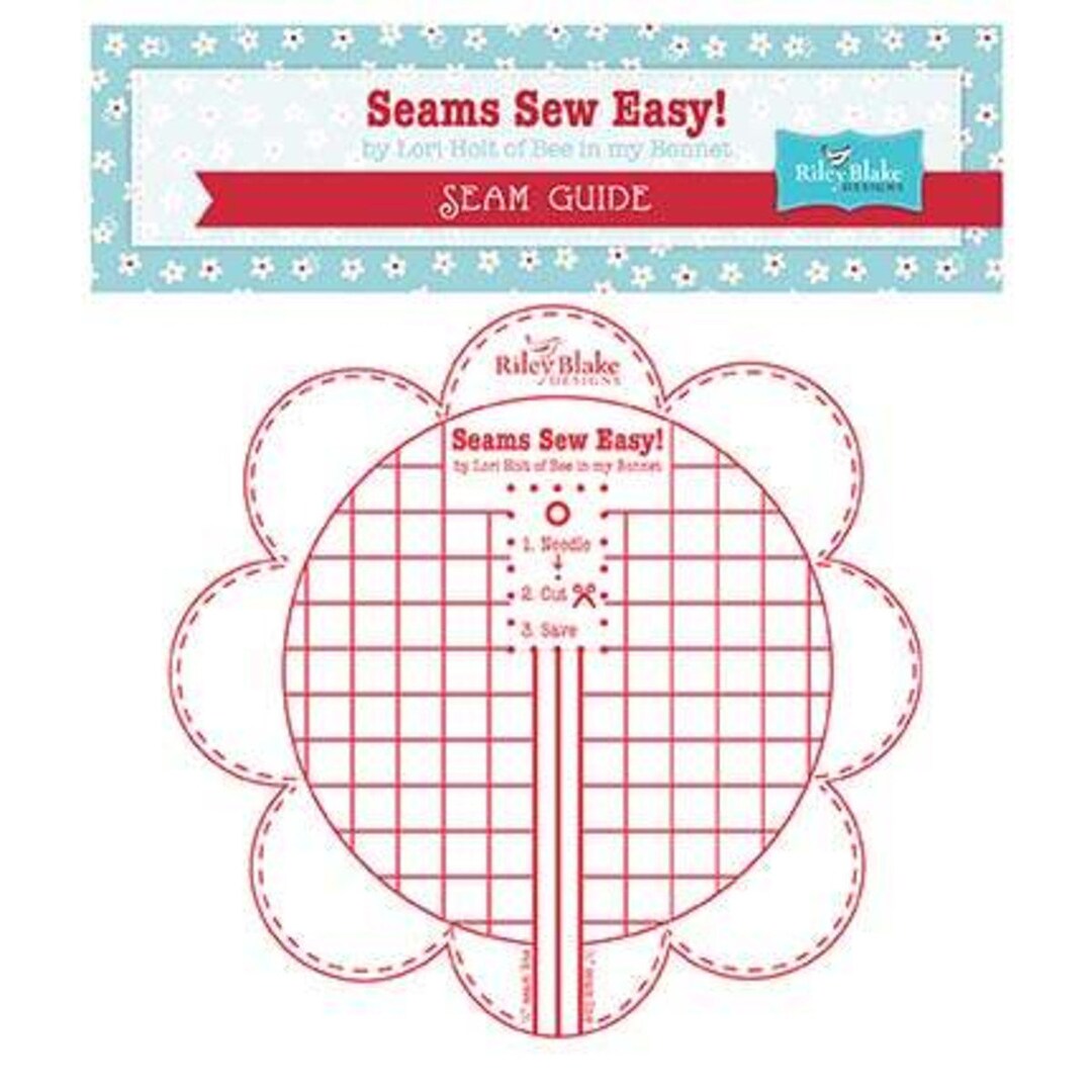 Seams Sew Easy Seam Guide by Lori Holt for Riley Blake STSEAMGUIDE Red