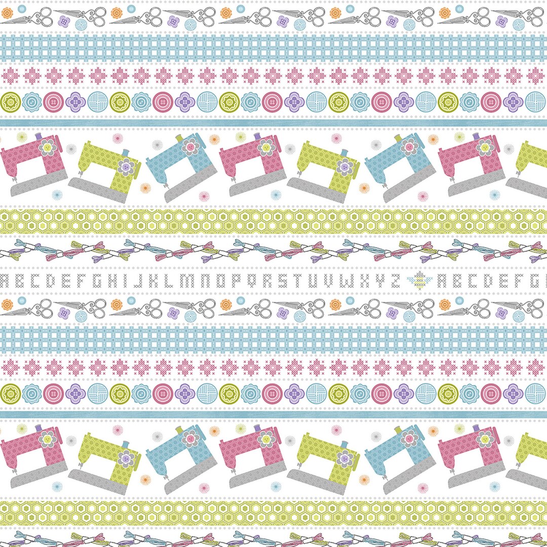 Stripe - Stitch Garden by Cherry Guidry for Benartex Contempo