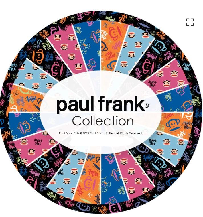 Paul Frank Half Yard Bundle by Camelot Fabrics - 5 Prints - Etsy
