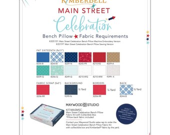 Kimberbell Main Street Celebration Bench Pillow Machine Embroidery