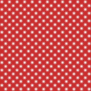 Tiny Quilt Stars - Star-Spangled Beauty by Kimberbell Designs for Maywood Studio - MAS10845-R Red - 1/2 yard