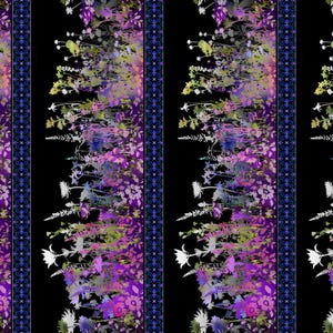 Border - I Dream in Color by Jason Yenter for In The Beginning Fabrics - 1-IDC-3 Purple - 1/2 yard